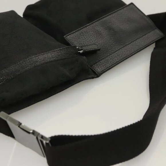 GUCCI GG Canvas Waist bag Black Silver - Picture 6 of 15